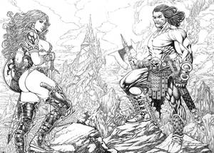 Chronicles of Conan and Red Sonja by RON ADRIAN