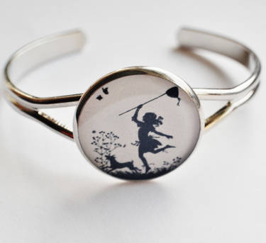 Wearable Art Bracelet - Paper Cut Outs Illustratio