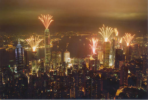 fireworks from the peak