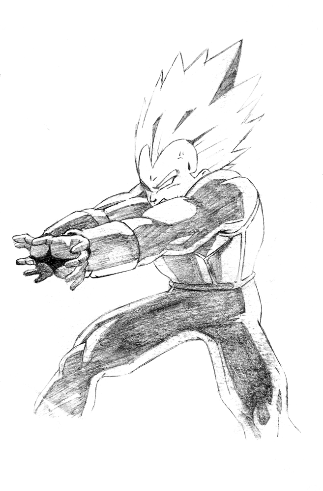 Drawing Vegeta Super Saiyan Blue, FINAL FLASH