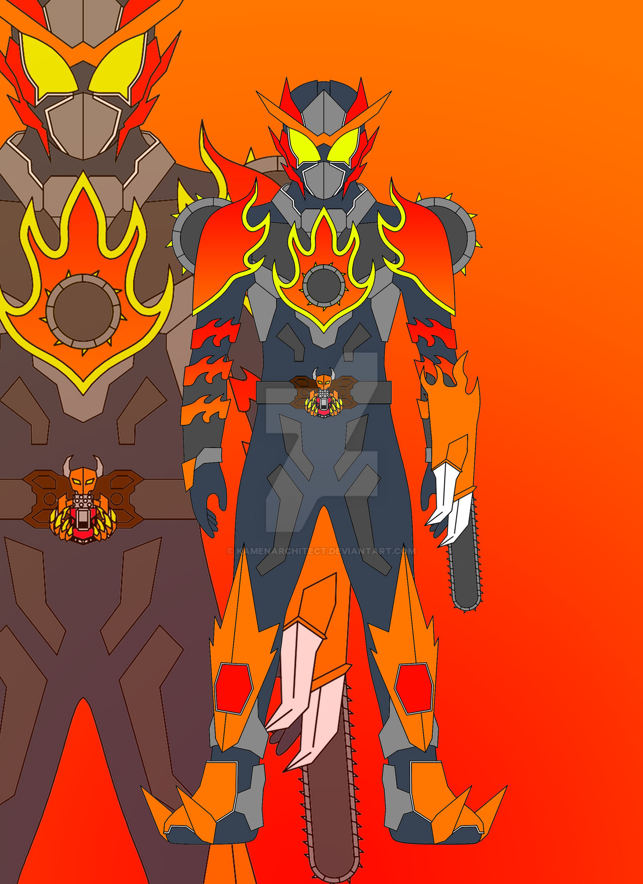 Arm Rider Kamen Rider Kizna - Chainsaw Arm (Base) by Kamenarchitect on DeviantArt