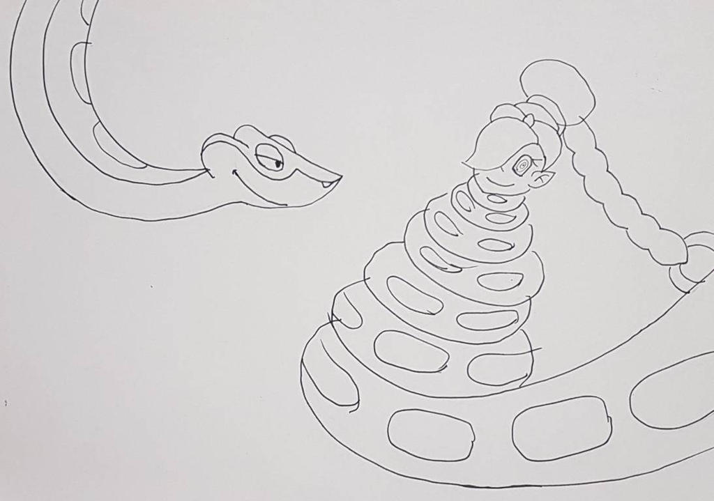 Kaa Python Colouring In Kaa coiling Rouge by filibolt on DeviantArt