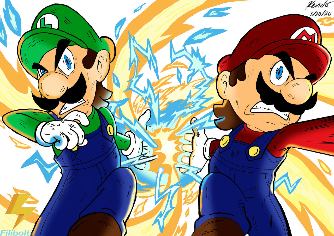 Mario Attacking Mario and Luigi: Final Bros Attack! (Colored) by filibolt on DeviantArt