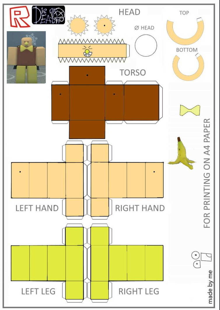 Banana papercraft by Idunnomambey on DeviantArt