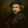 a copy of the self-portrait by Rembrandt