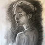 95 Female Portrait Charcoal Sketch