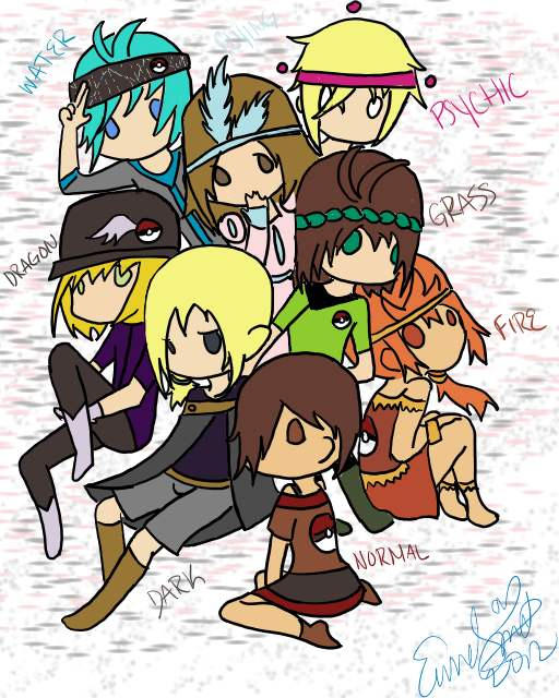 ( Pokemon Grey - Gym Leaders ) by resonance-rosa on DeviantArt
