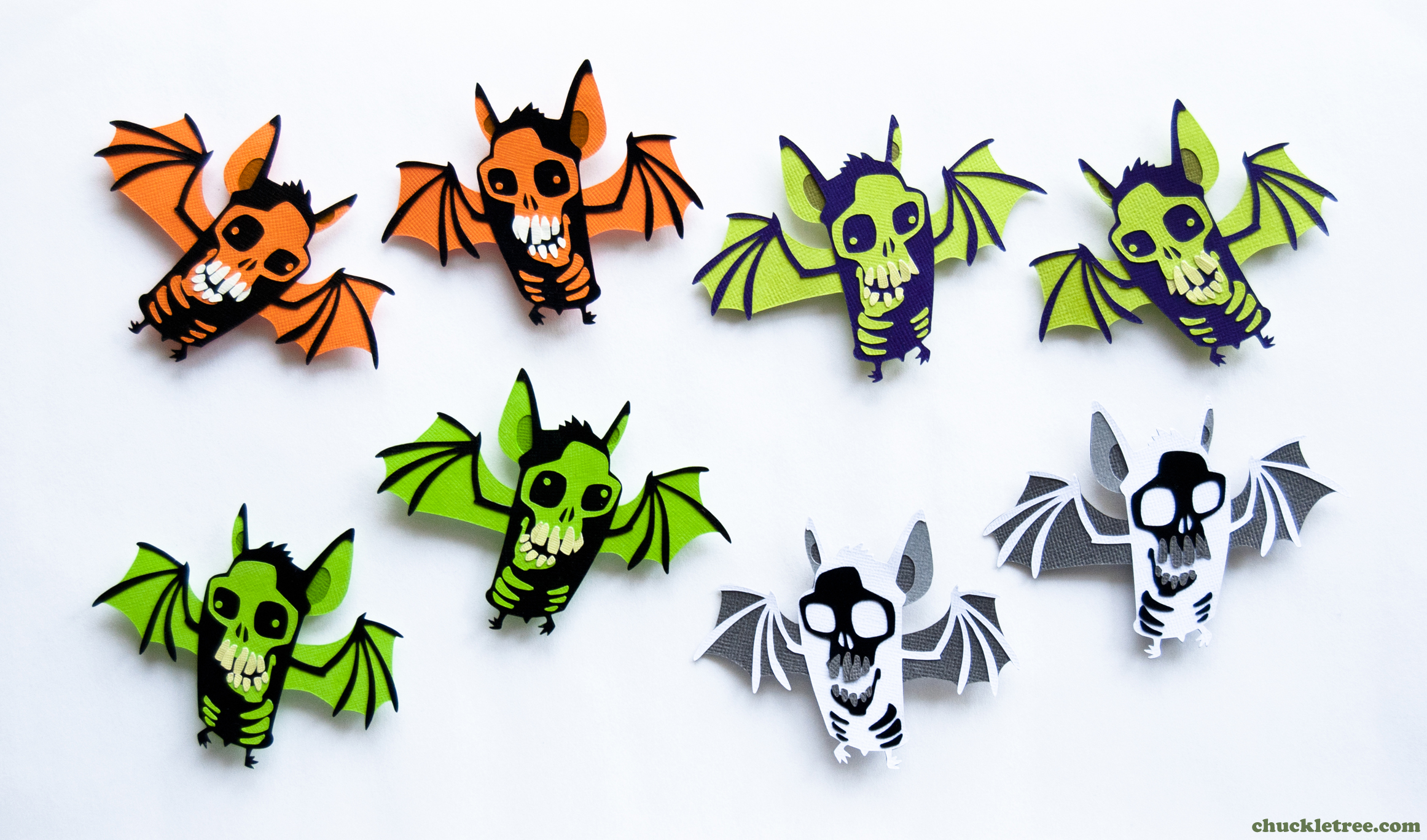 Flock of Skull Bat Magnets: For Sale