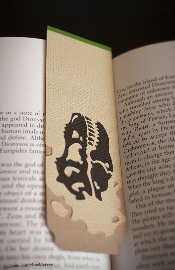 Fossil Tyrannosaurs Rex - Paper Inlay Bookmark