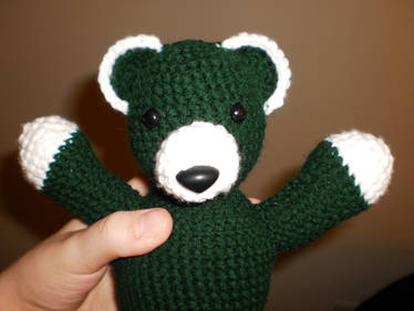 Crocheted Teddy bear closeup