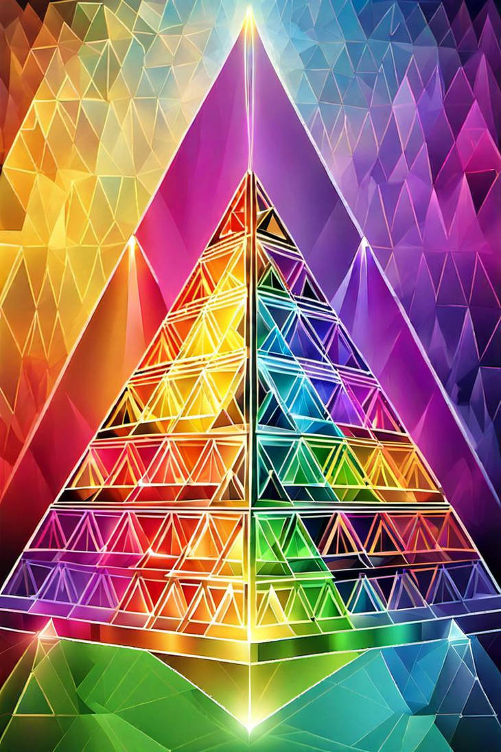 7 Pyramids Eluminated In All Colors Of The Rainbow by slins2023 on ...