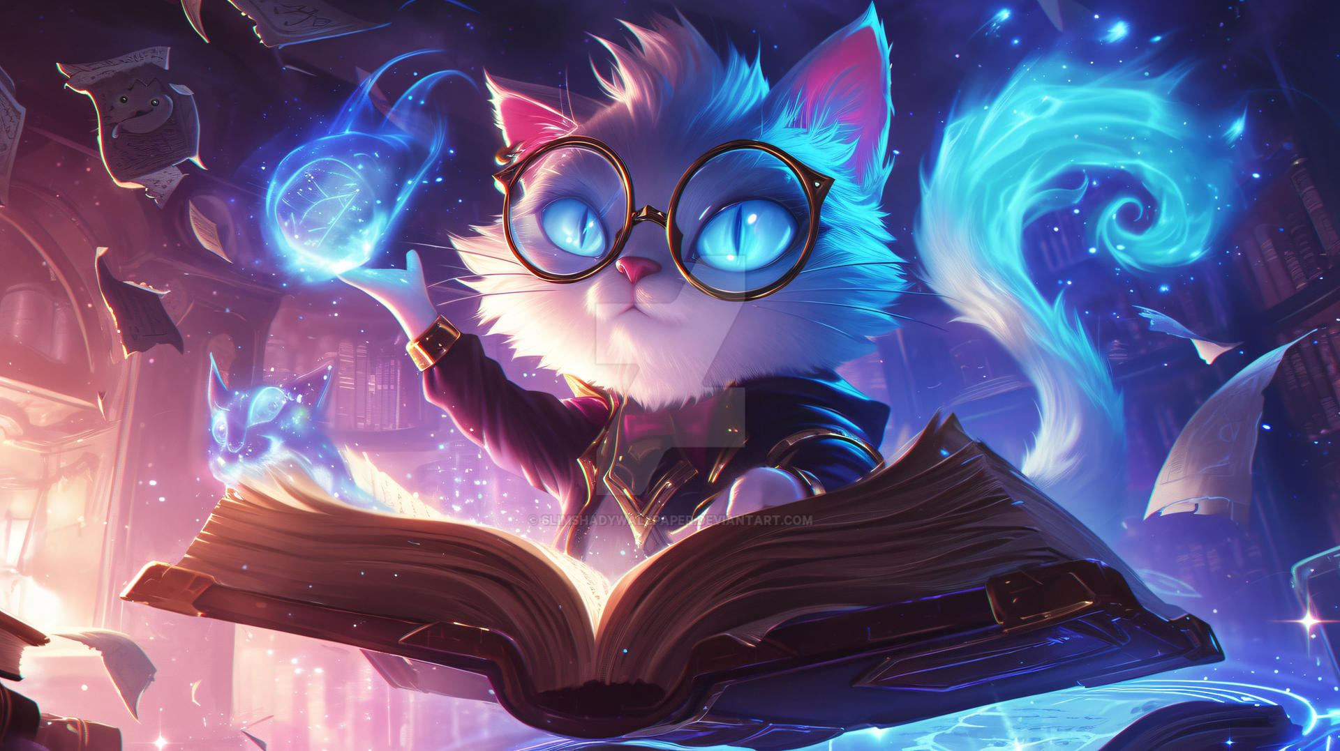 Magic Cat Background Magical Cat by SlimShadyWallpaper on DeviantArt