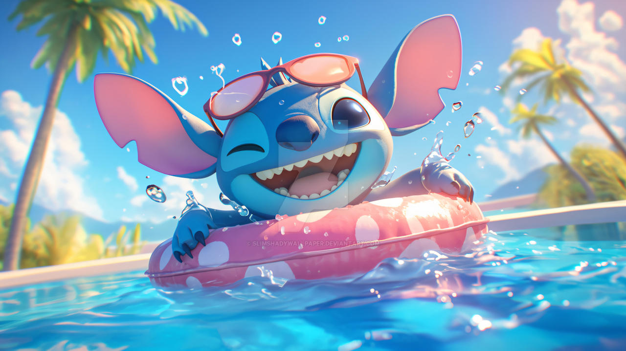 Stitch Pool Raft Stitch | Pool party by SlimShadyWallpaper on DeviantArt