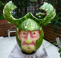 Viking Watermelon Carving