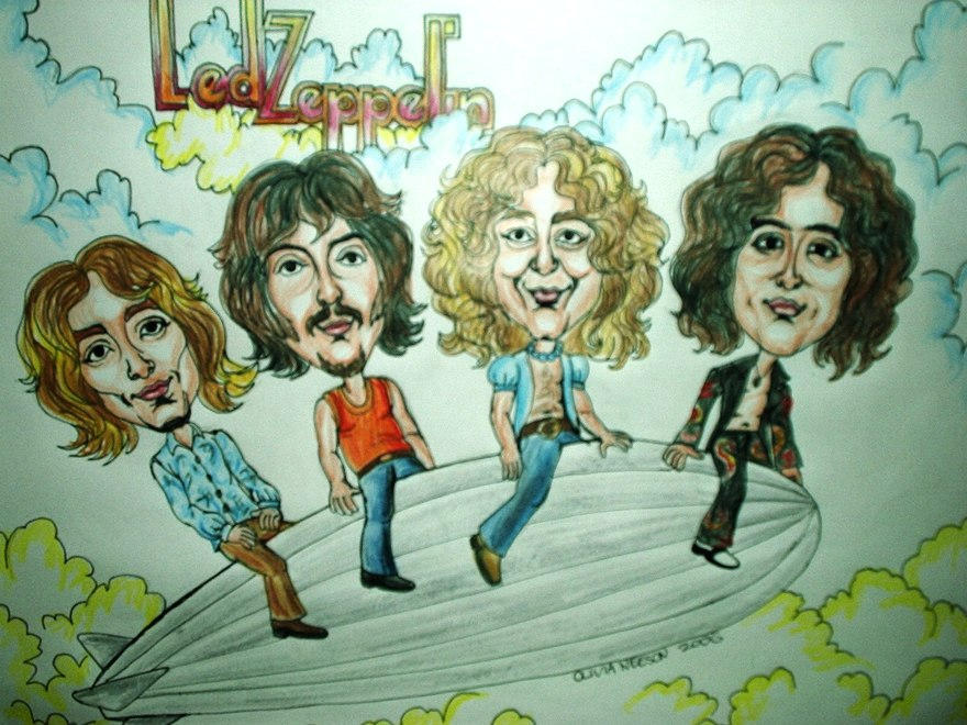 Led Zeppelin Caricature by livneeson on DeviantArt
