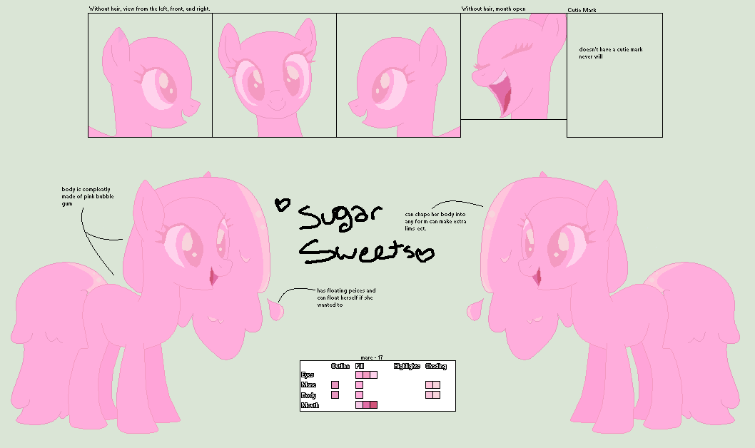 Suger Sweets Ref Sheet ( PONY NOW FOR SALE)