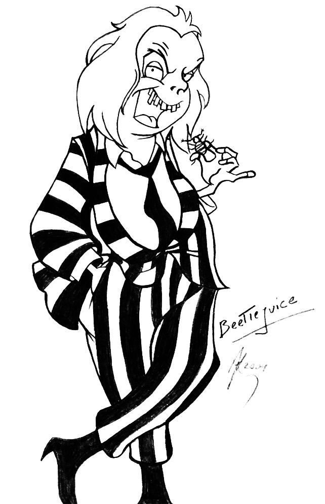 beetlejuice sin color :3 by Yasithecat on DeviantArt.