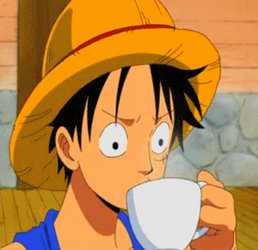 Luffy Coffee - GIF