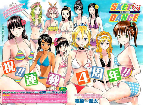 Girls of Sket Dance in the beach