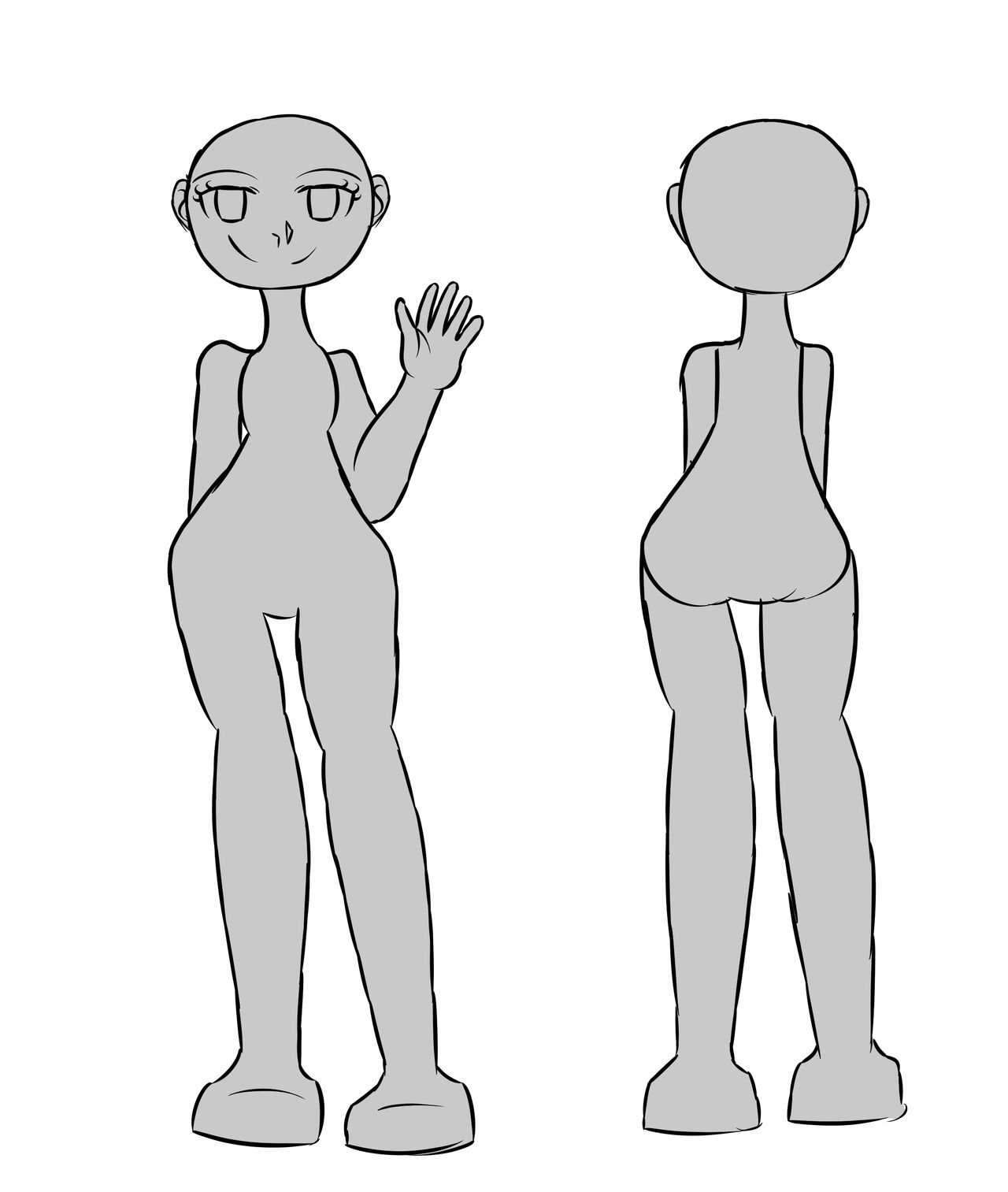 Body Base Rcat Ref Character ref base by Melody-Doodles on DeviantArt