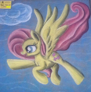 Fluttershy Chalk Art