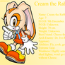 Cream the Rabbit factfile