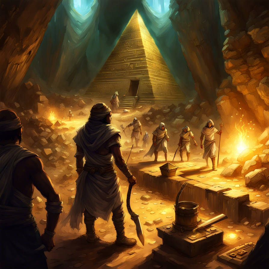 Slaves Mining Gold In 600 Meters Deep Mine Underne by 3dstuffofmine on ...