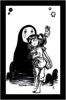 Inktober 4 - Spirited Away