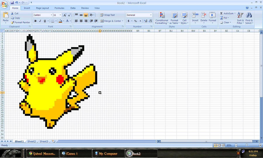 Pikachu is MS Excel :D