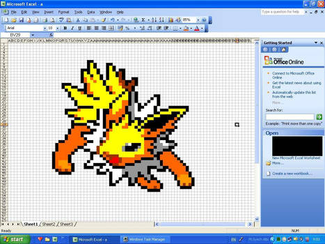 Jolteon in MS Excel