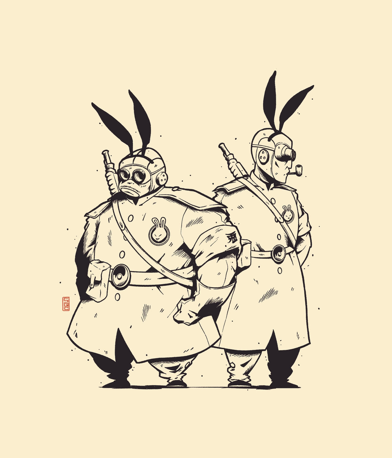 Charlie Rabbit Deviantart Rabbit Mob (Line Art) by SidequestCharlie on DeviantArt