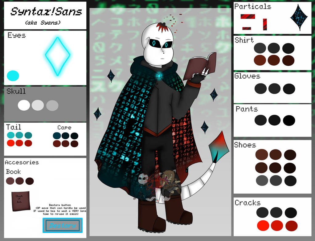 Undertale: Syntax!sans Reference Sheet by SkyLunaAngel on DeviantArt