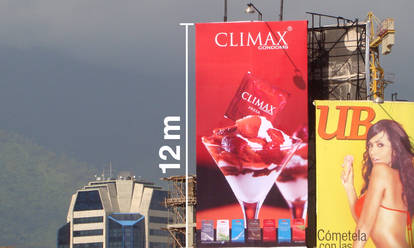 valla climax condoms 12 x 6 metros hoarding