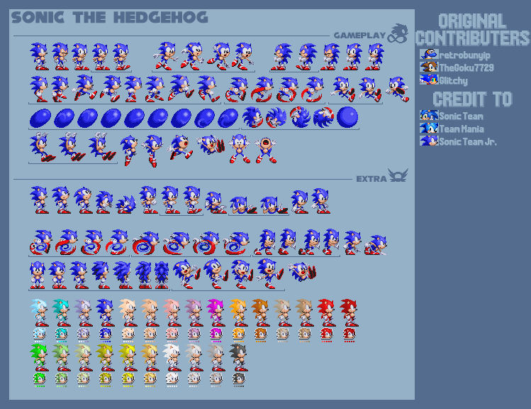 Srb2 Classic Sonic Sprite Sheet By Thomasthehedgehog888 On free images, dow...