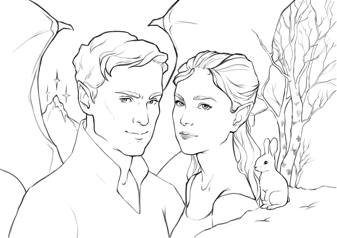 Feyre and Rhys by avisnocturna