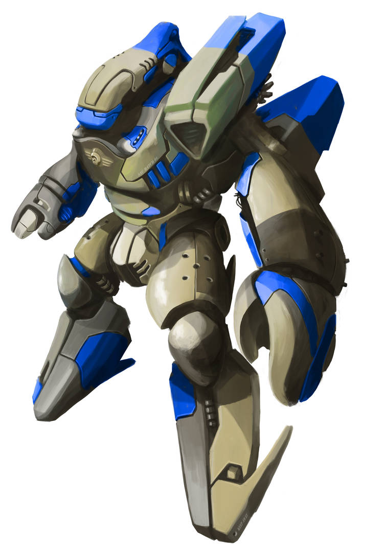 Battle Mech Blue Version by powerhouse-bg on DeviantArt
