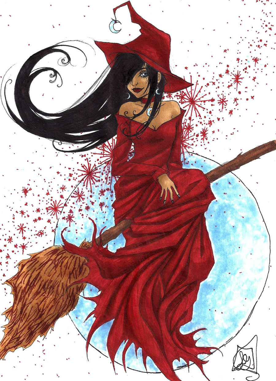 Redvector Witch Halloween 2009 - Red Witch by Roots-Love on DeviantArt