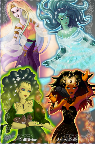 Earth Water Fire and Air by cartoon-girl-2010 on DeviantArt