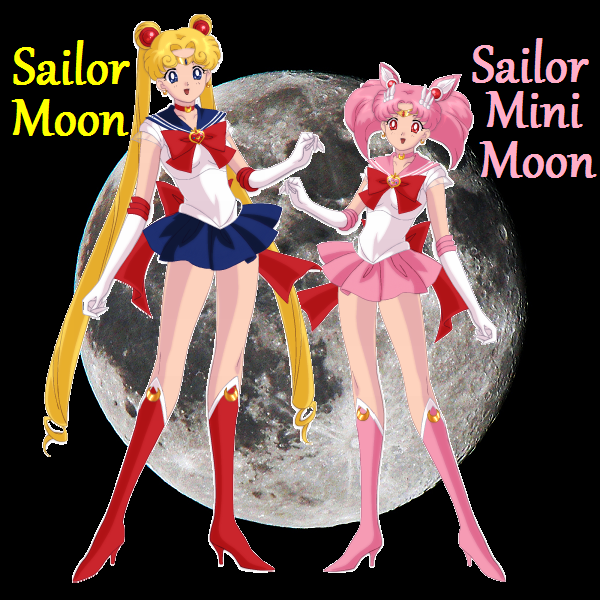 Sailor Moon and Mini Moon by cartoon-girl-2010 on DeviantArt