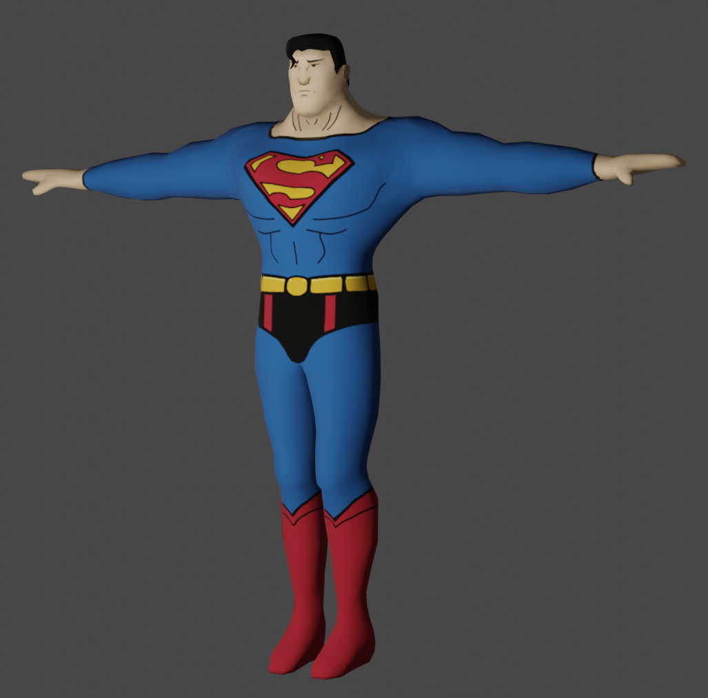 3D Modeling Study: Capeless Asian Superman by Dreamworld-Design on  DeviantArt