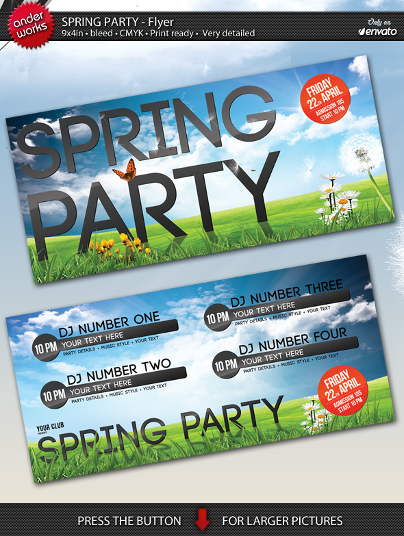 Spring Party Flyer Template