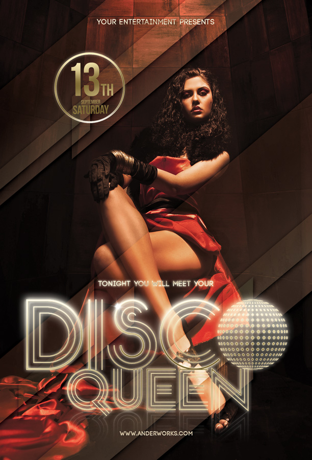 Disco Queen - Flyer template by isoarts2