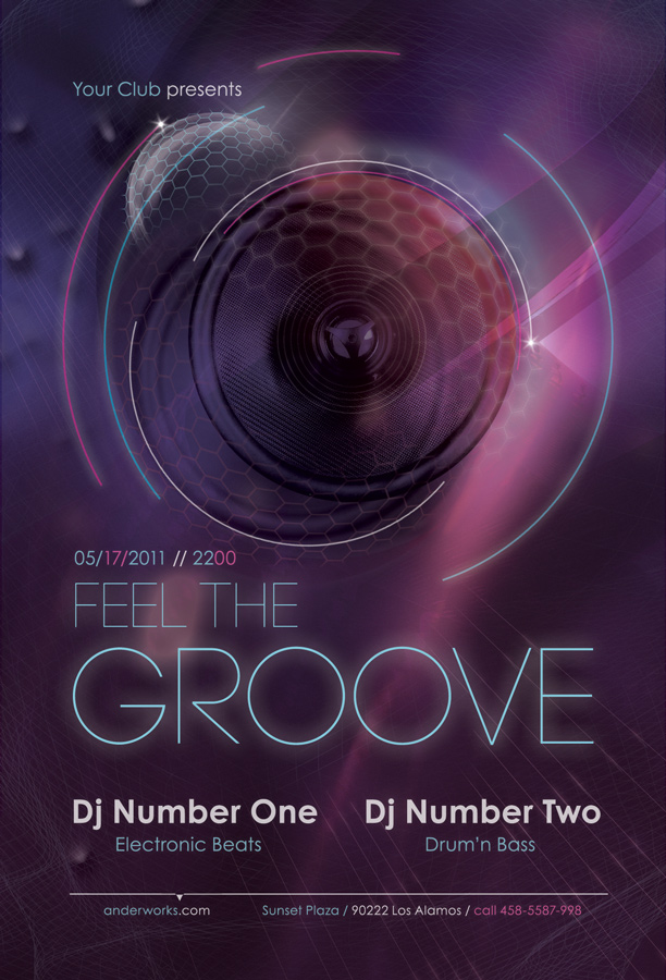 Feel the groove - psd template