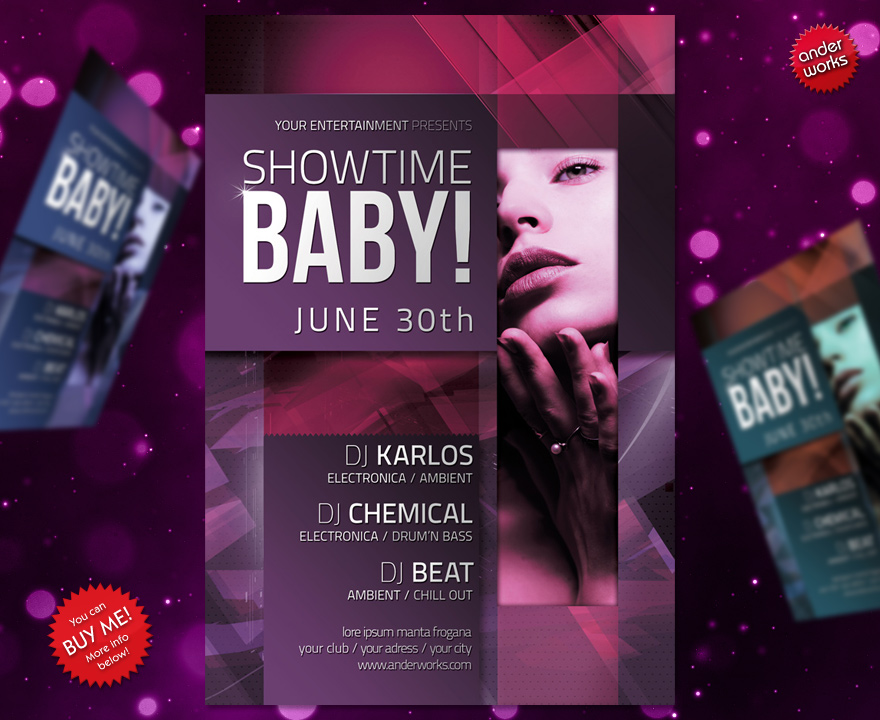 Showtime Baby - Party Flyer