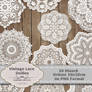 Large Vintage Lace Doilies Digital Paper Scrapbook