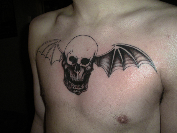Avenged Sevenfold Death Bat Tattoo 1st Session