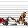The Reign of Godzilla Size Chart part 1 (OUTDATED)