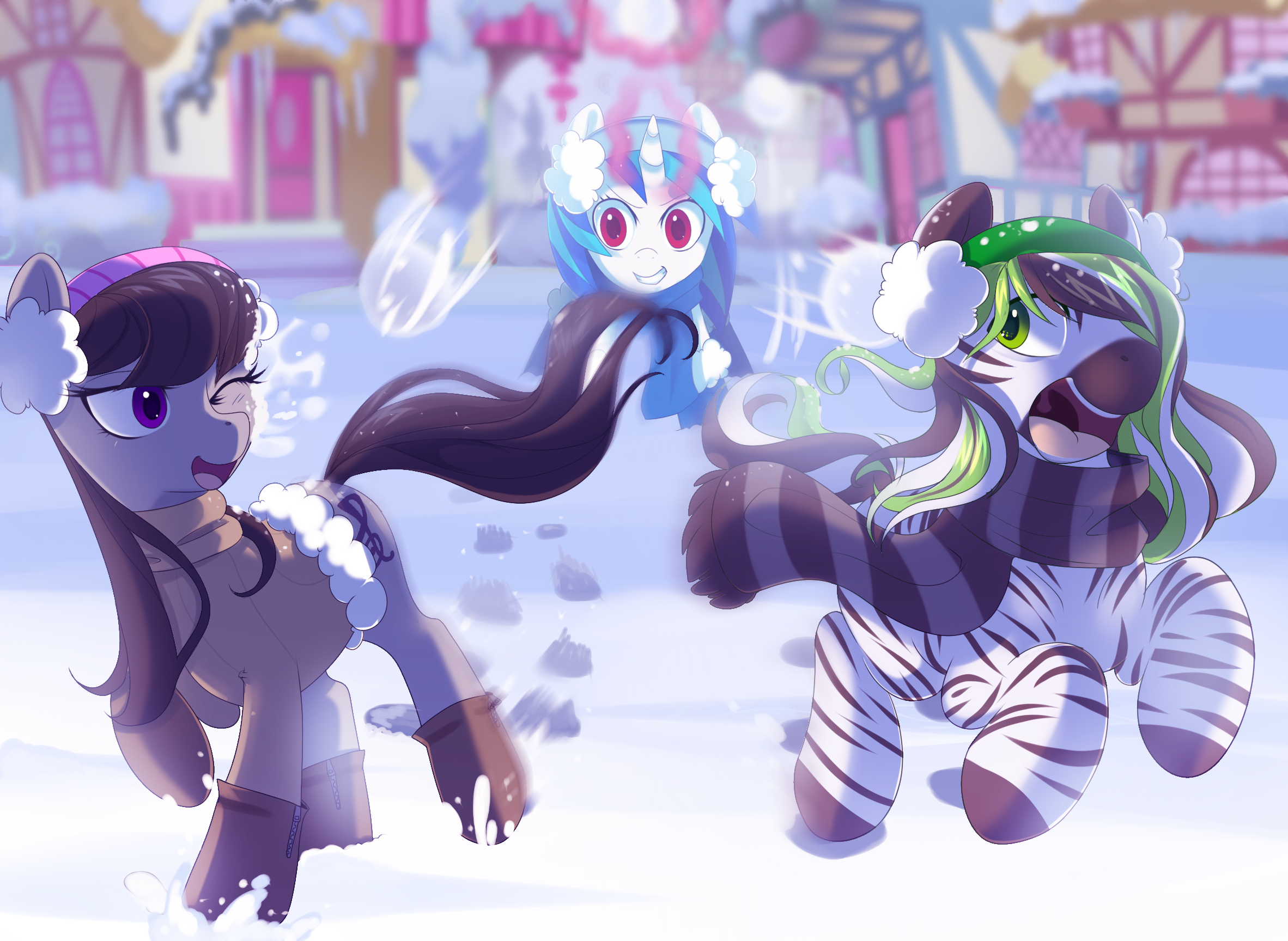 snow days with vinyl and octavia