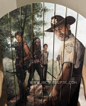 The Walking Dead -- painted on a chair
