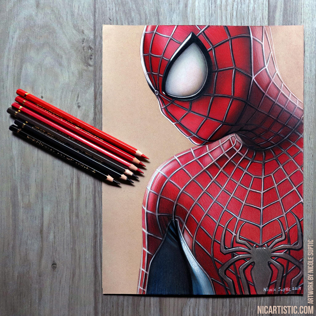 Spider Man Colored Pencil Drawing By Xnicoley On Deviantart 